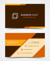 Modern business card design template set, vector illustration