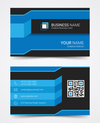 Modern business card design template set, vector illustration