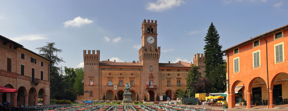 giuseppe verdi theatre in busseto village in italy	