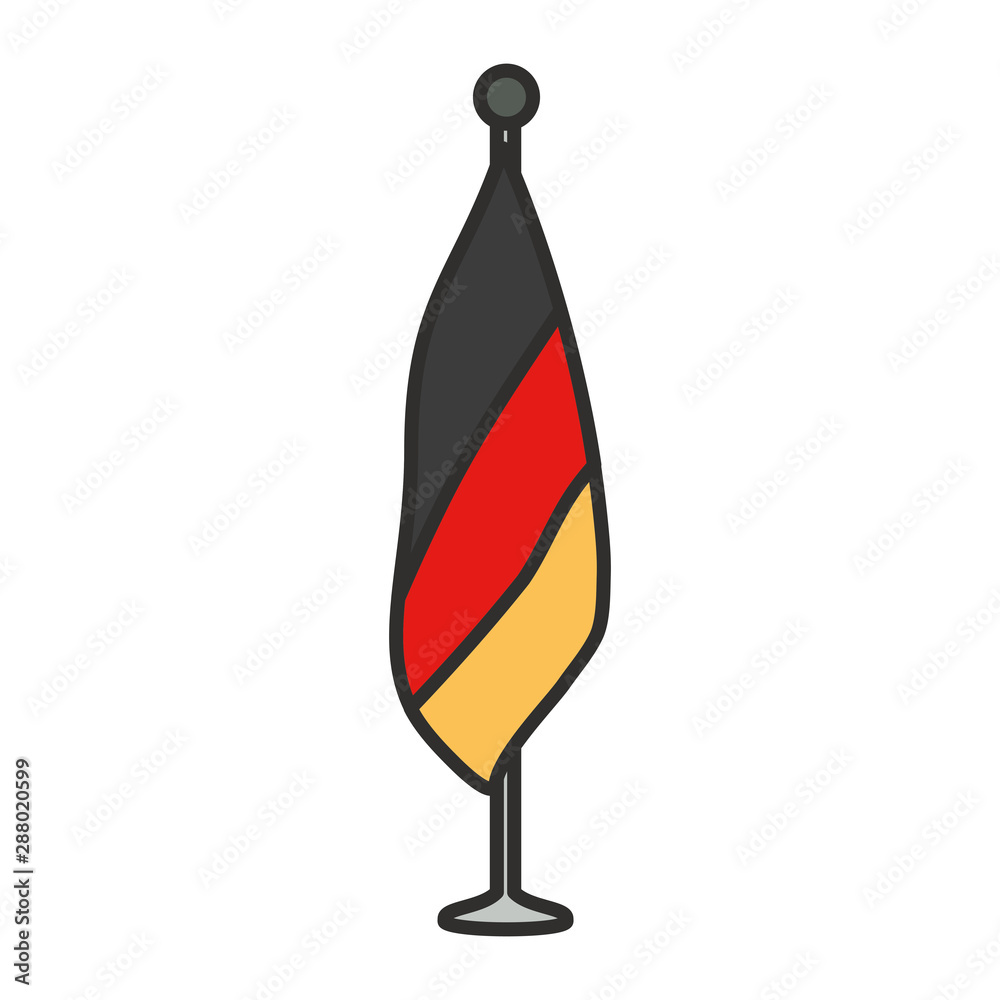 Poster germany country flag in pole icon