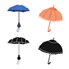 Isolated object of protection and closed symbol. Set of protection and rainy vector icon for stock.