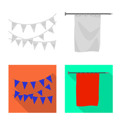 Vector illustration of texture and presentation icon. Collection of texture and media stock vector illustration.