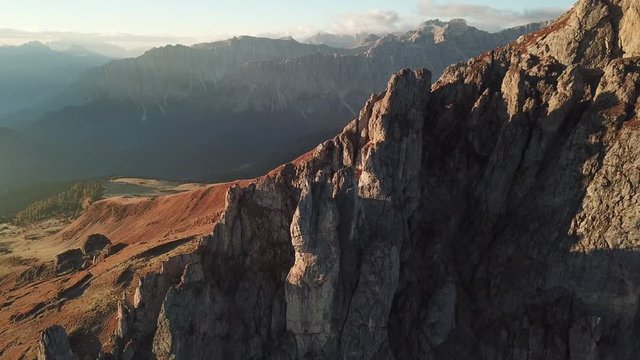 Sunrise at Sass de Putia, Peitlerkofel. Passo delle Erbe. Dolomites