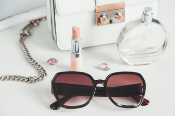 woman makeup accessories