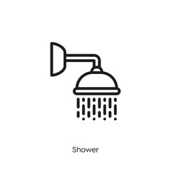 shower icon vector symbol sign