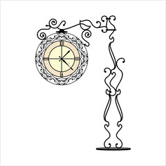 Wrought Iron Clock Design