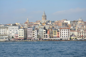 Fototapeta na wymiar Panorama Istanbul Bosphore Turquie