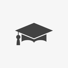 Graduated school hat icon