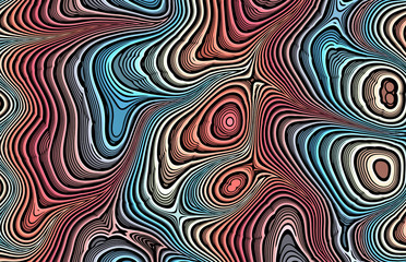 Fototapeta na wymiar multi colorful wavy abstract pattern