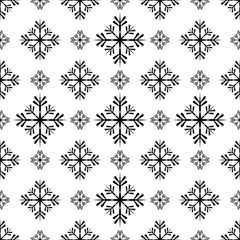 Snowflake Icon, Snow Seamless Pattern