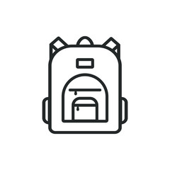 backpack icon, line style vector illustration