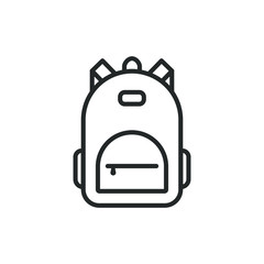 backpack icon, line style vector illustration