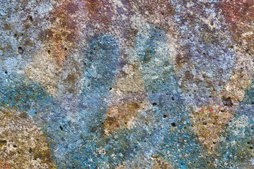 Weathered paint on the wall