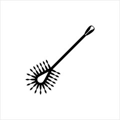 Toilet Brush Icon, Toilet Cleaning Brush