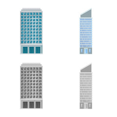 Vector design of municipal and center icon. Set of municipal and estate stock vector illustration.
