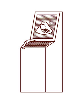 ultrasound machine technology isolated icon