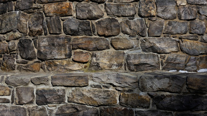 Texture of dark aged stone wall