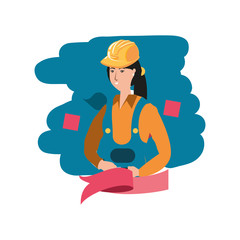 female builder worker avatar character