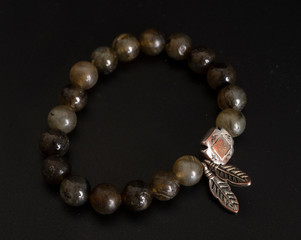 labradorite bracelet in studio