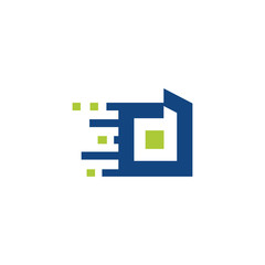 Fototapeta premium technology with lines connecting networks. logo template