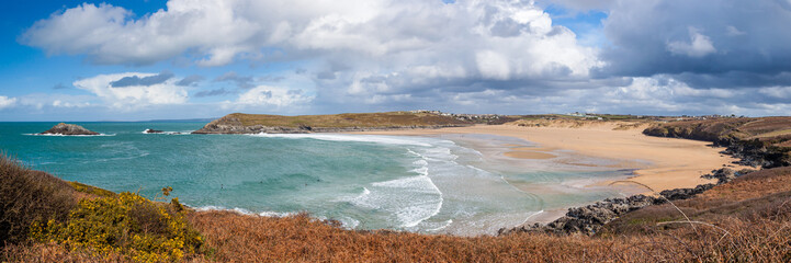 Cantock Beach from West Pentire Cornwall