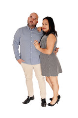 Lovely couple standing and hugging each other