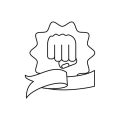 hand fist power in seal isolated icon