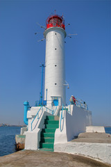 Old lighthouse in the city of Odessa.