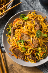 Homemade Beef Lo Mein Noodles