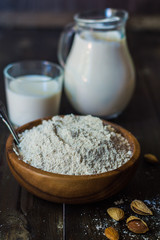almond milk and almond flour