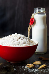 almond milk and almond flour