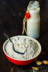 almond milk and almond flour