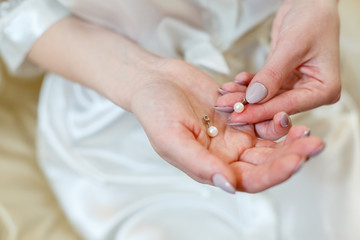 wedding accessories bride on the wedding day