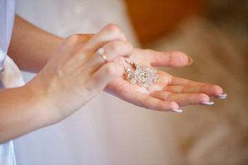 wedding accessories bride on the wedding day