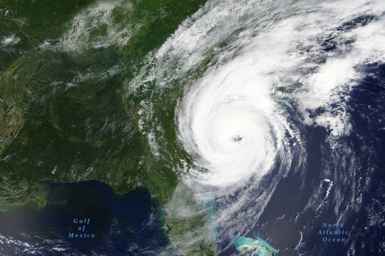 Hurricane Dorian lashes the Carolinas in August 2019 - Elements of this image furnished by NASA
