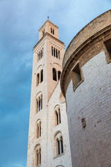 Fototapeta na wymiar Italy, Apulia, Metropolitan City of Bari, Bari. Tower of Cathedral of San Sabino.