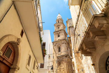 Italy, Apulia, Metropolitan City of Bari, Monopoli. Chiesa di Santa Maria del Suffragio, also known as La Chiesa del Purgatorio. A Purgatory church where masses were celebrated for dead souls.