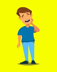 Dental office. Children's dentist and patient. Vector illustration