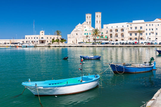 Italy, Apulia, Metropolitan City of Bari, Molfetta. Italy, Apulia, Metropolitan City of Bari, Molfetta. Duomo Vecchio di San Corrado (Church of St. Conrad) near the waterfront.