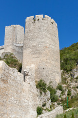 Fototapeta premium Golubac Fortress - on the south side of the Danube River, Serbia