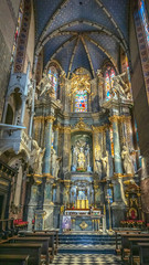 Fototapeta na wymiar interior of cathedral of Lviv. The Archcathedral Basilica of the Assumption of the Blessed Virgin Mary