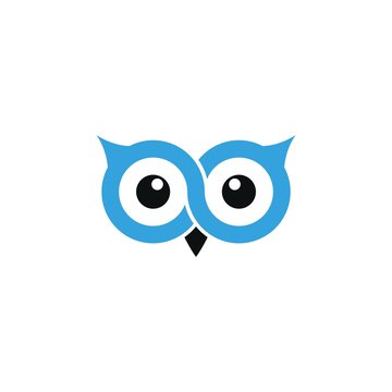 infinity owl logo vector design graphic