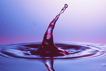 drop of water falling down in the water 