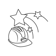 set of stars with helmet secure