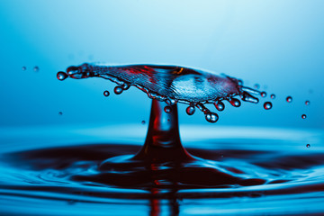 drop of water falling down in the water 