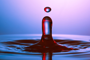 drop of water falling down in the water 