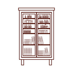 drugs shelving storage isolated icon