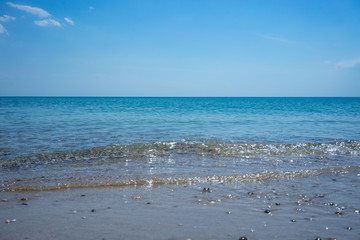 Seascape. Pebble beach in the vicinity of Yevpatoria