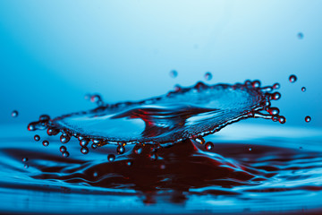 drop of water falling down in the water 