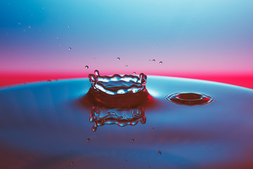 drop of water falling down in the water 